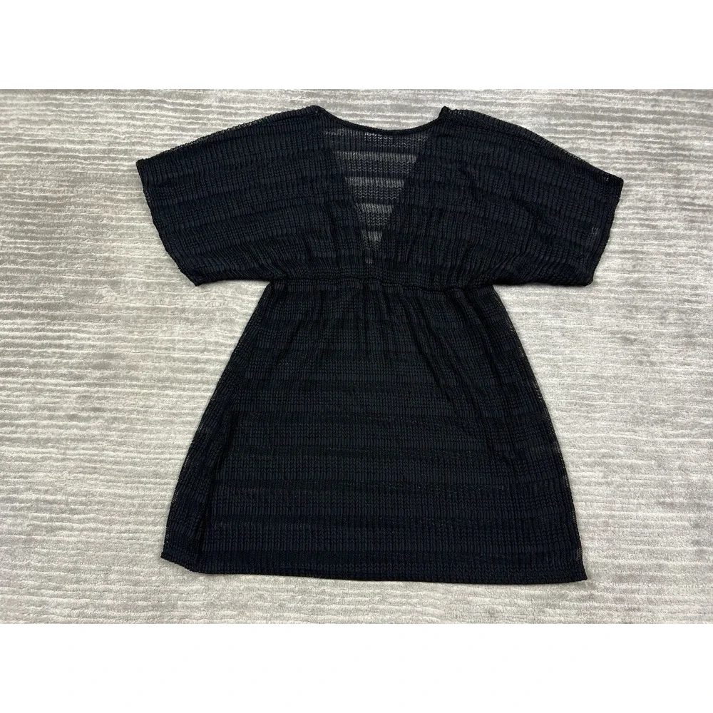 Jordan Taylor Top Womens‎ Small Black Swimwear Cover Up Short Sleeve